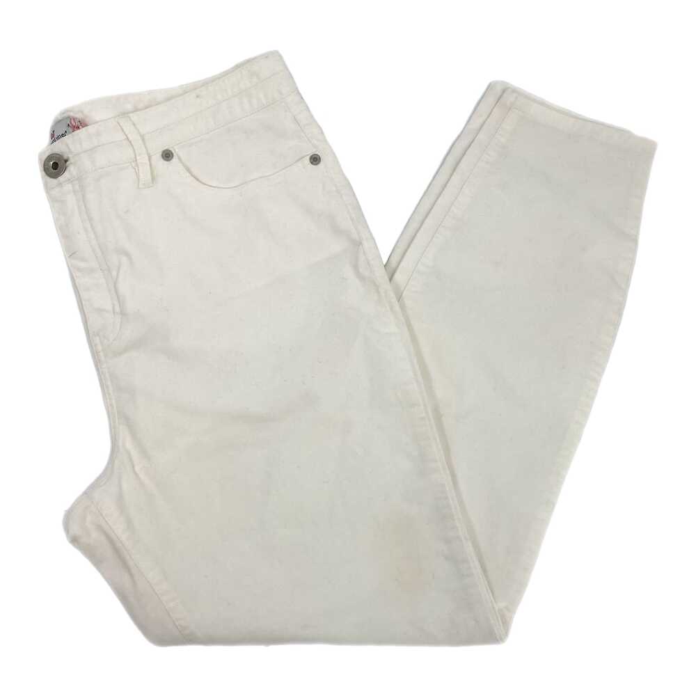 Vineyard Vines White Jamie High Rise Velveteen Pants | Size 14